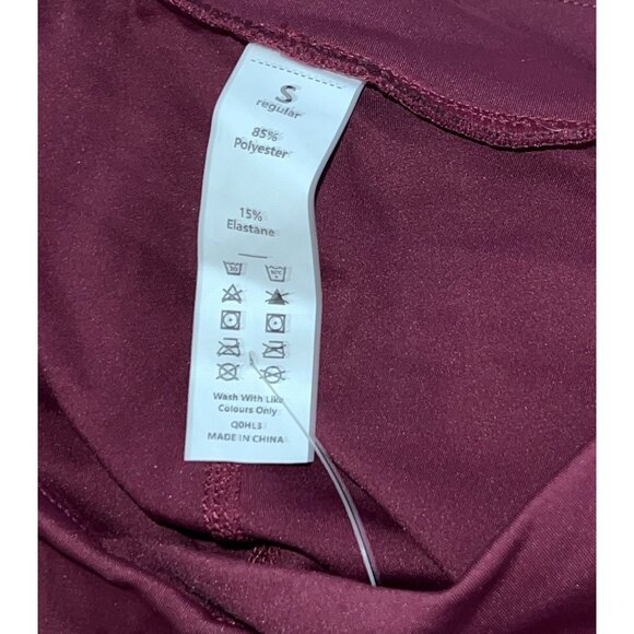 Halara Breezeful Crossover High Waisted 2-in-1 Midi Flare Skirt sz Small Burgund - Picture 15 of 16